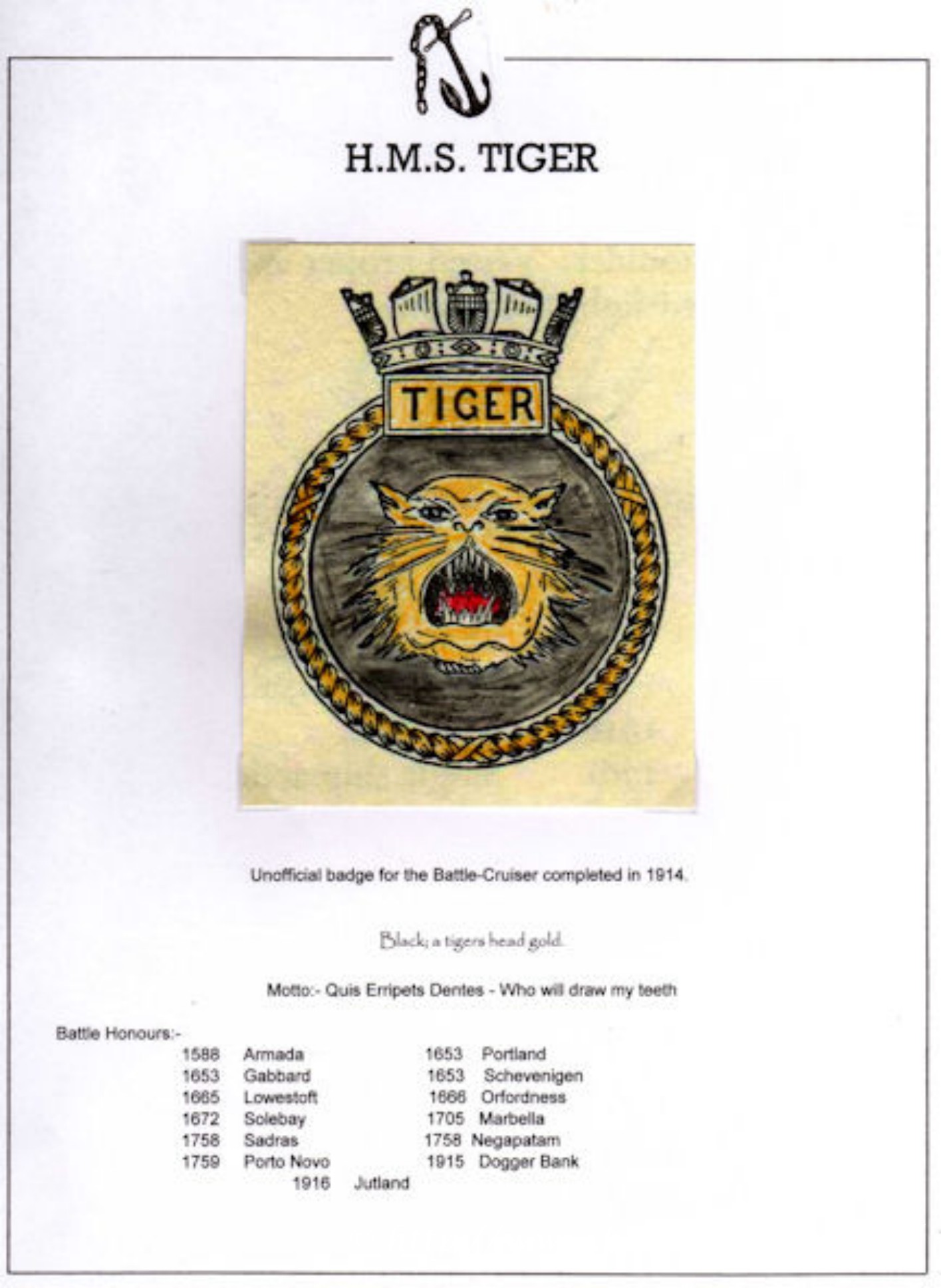 tiger crest unofficial